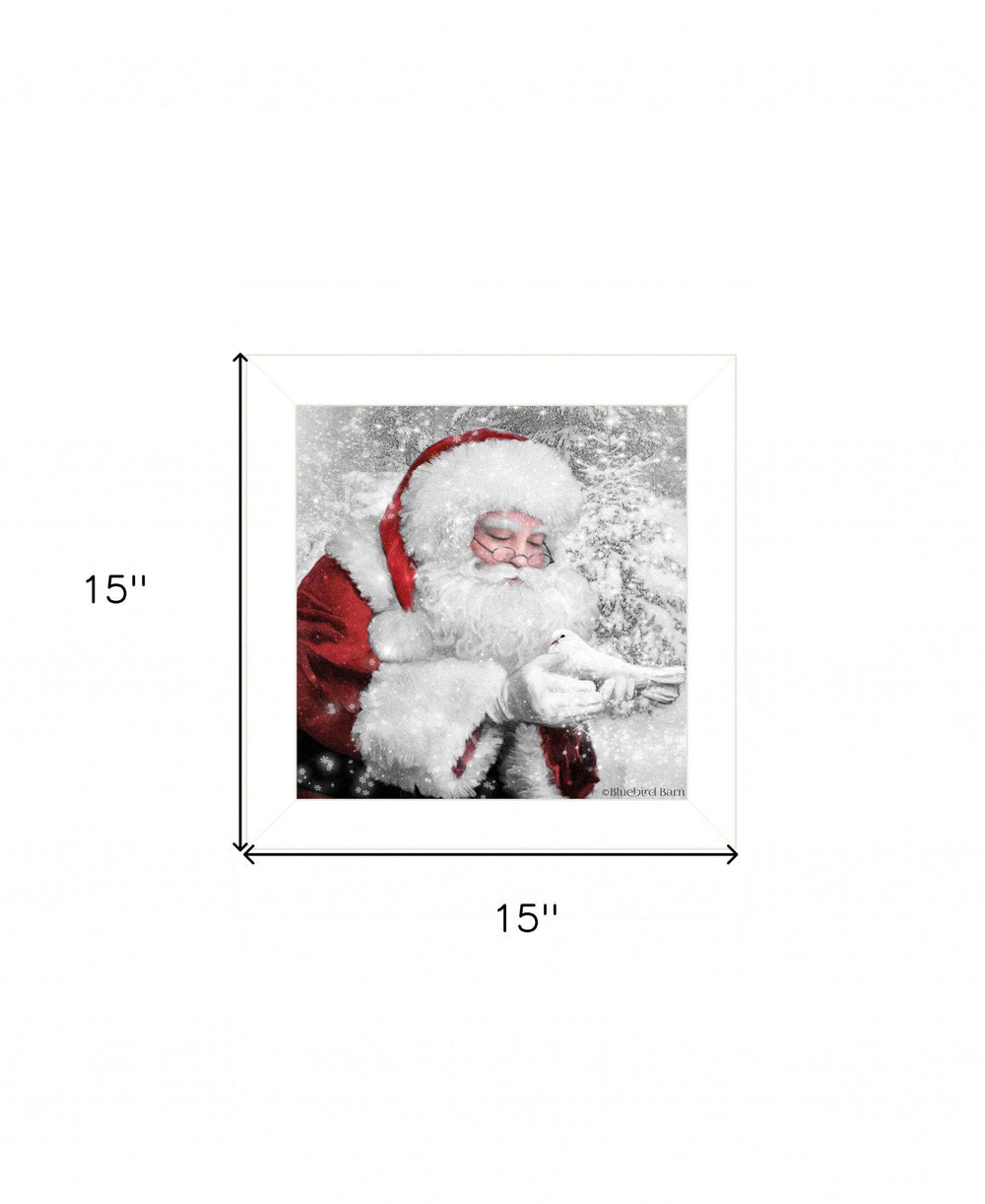 Santas Little Friends 2 White Framed Print Wall Art - Homeroots - Flyclothing LLC