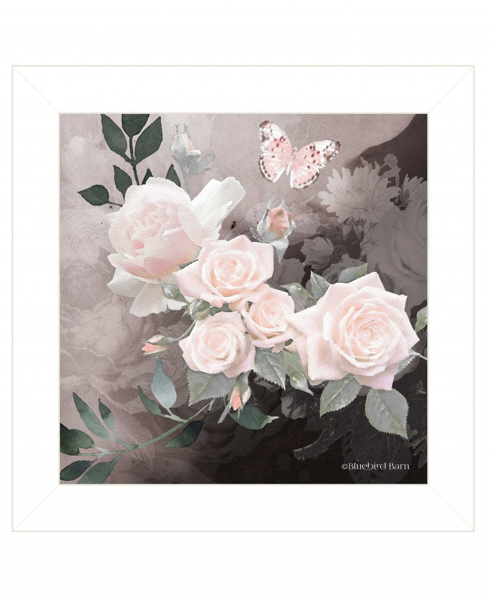 Noir Roses 1 White Framed Print Wall Art - Homeroots - Flyclothing LLC