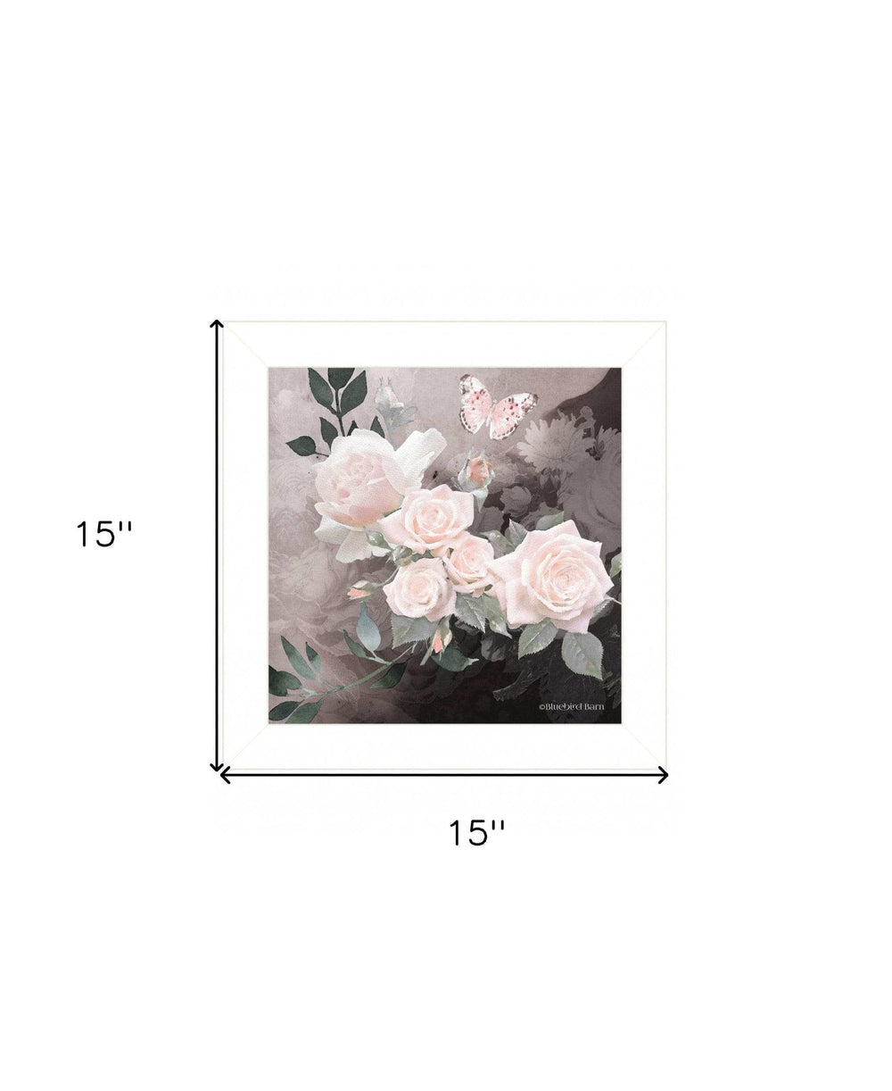 Noir Roses 1 White Framed Print Wall Art - Homeroots - Flyclothing LLC