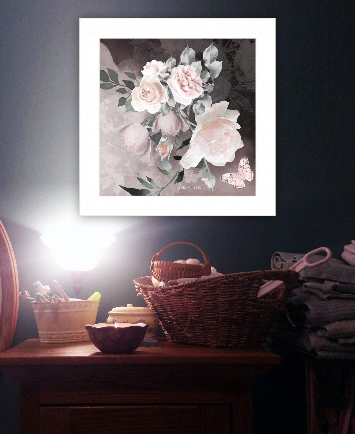 Noir Roses IV 2 White Framed Print Wall Art - Homeroots - Flyclothing LLC
