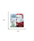 Santas Tree Star 1 White Framed Print Wall Art - Homeroots - Flyclothing LLC