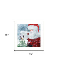 Santas Tree Star 1 White Framed Print Wall Art - Homeroots