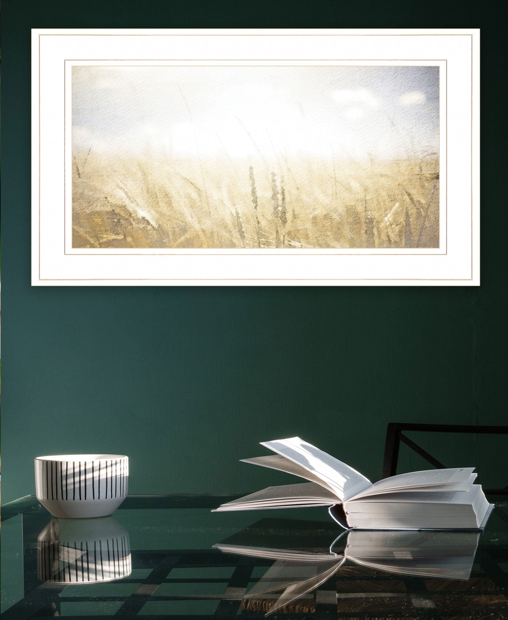 Fields of Gold 1 White Framed Print Wall Art - Homeroots