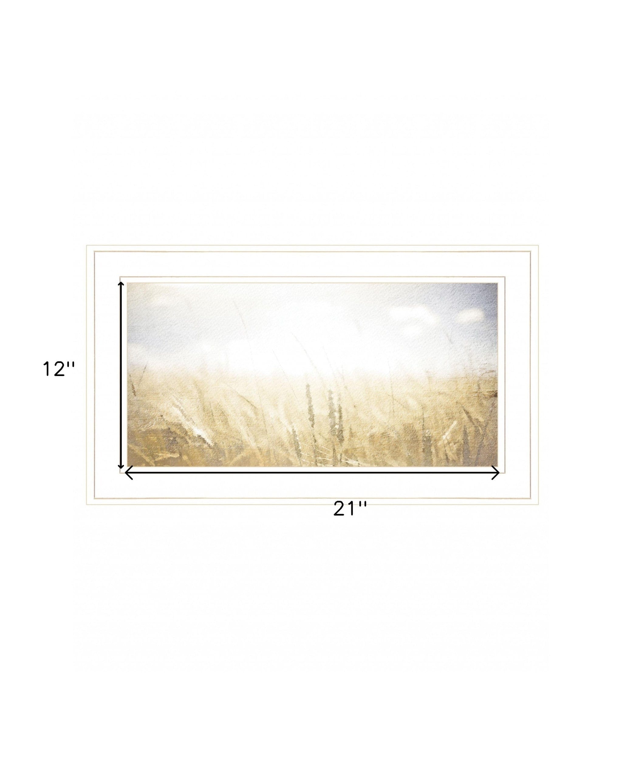 Fields of Gold 1 White Framed Print Wall Art - Homeroots