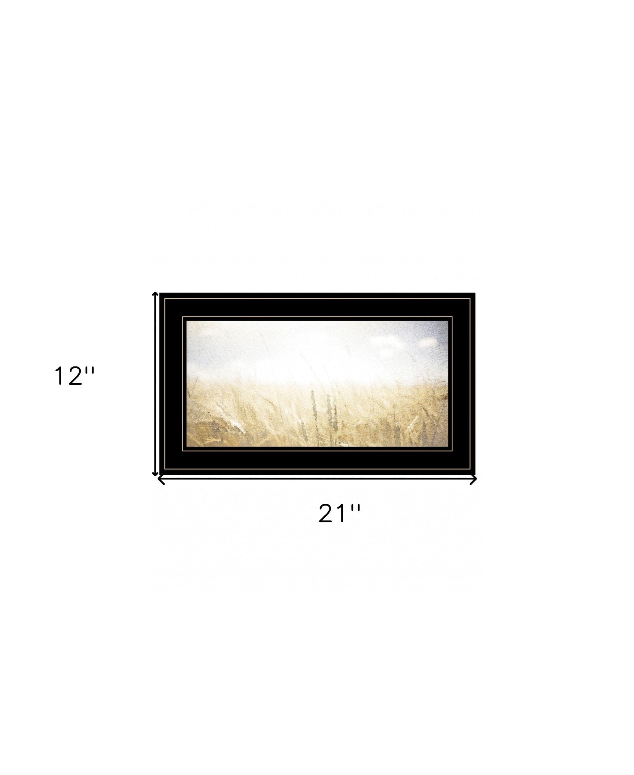 Fields of Gold 2 Black Framed Print Wall Art - Homeroots