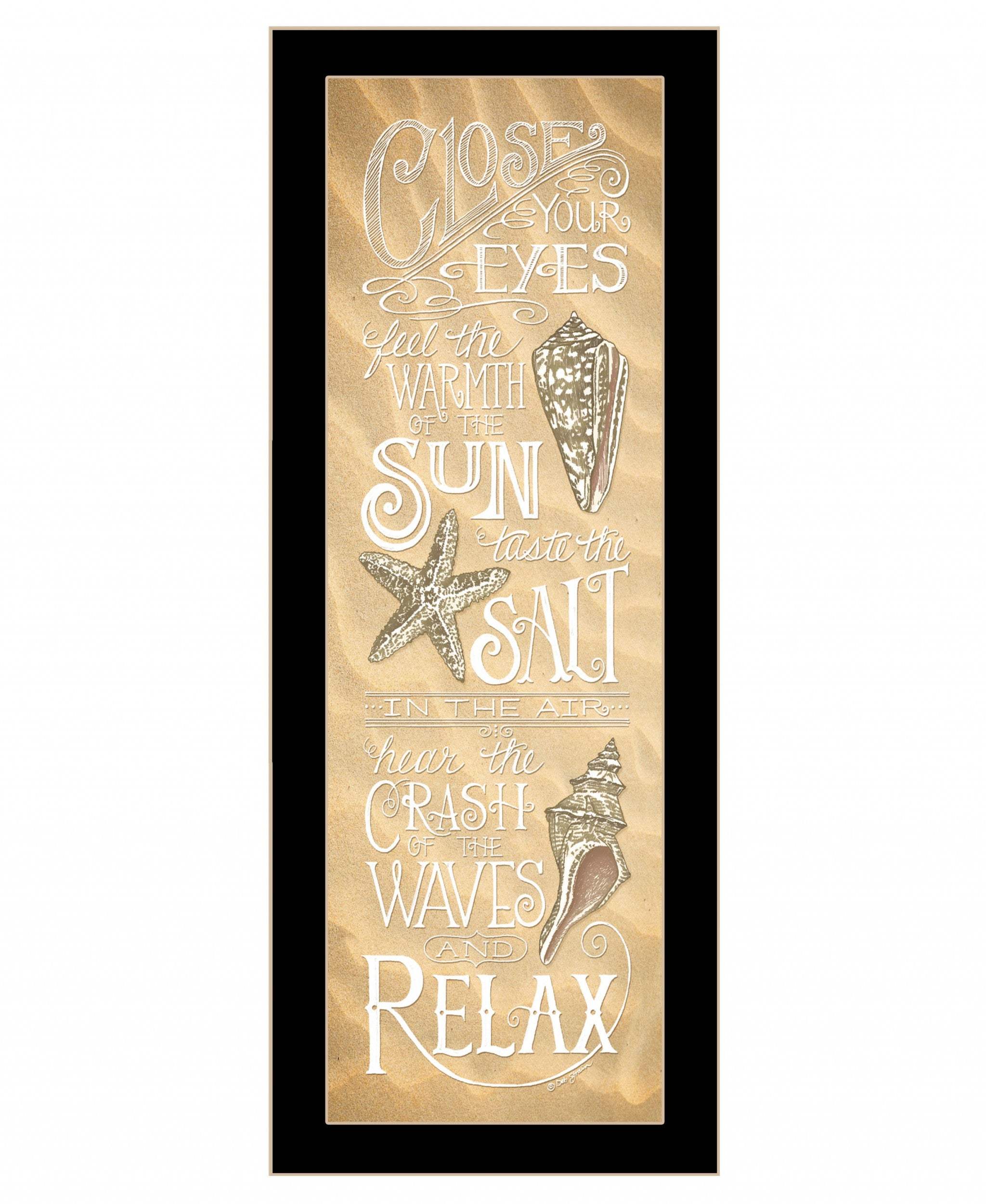 Close Your Eyes 1 Black Framed Print Wall Art - Homeroots - Flyclothing LLC