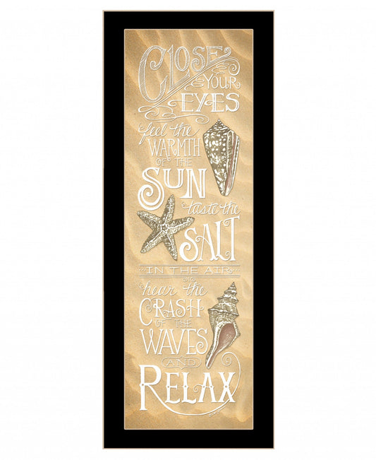 Close Your Eyes 1 Black Framed Print Wall Art - Homeroots