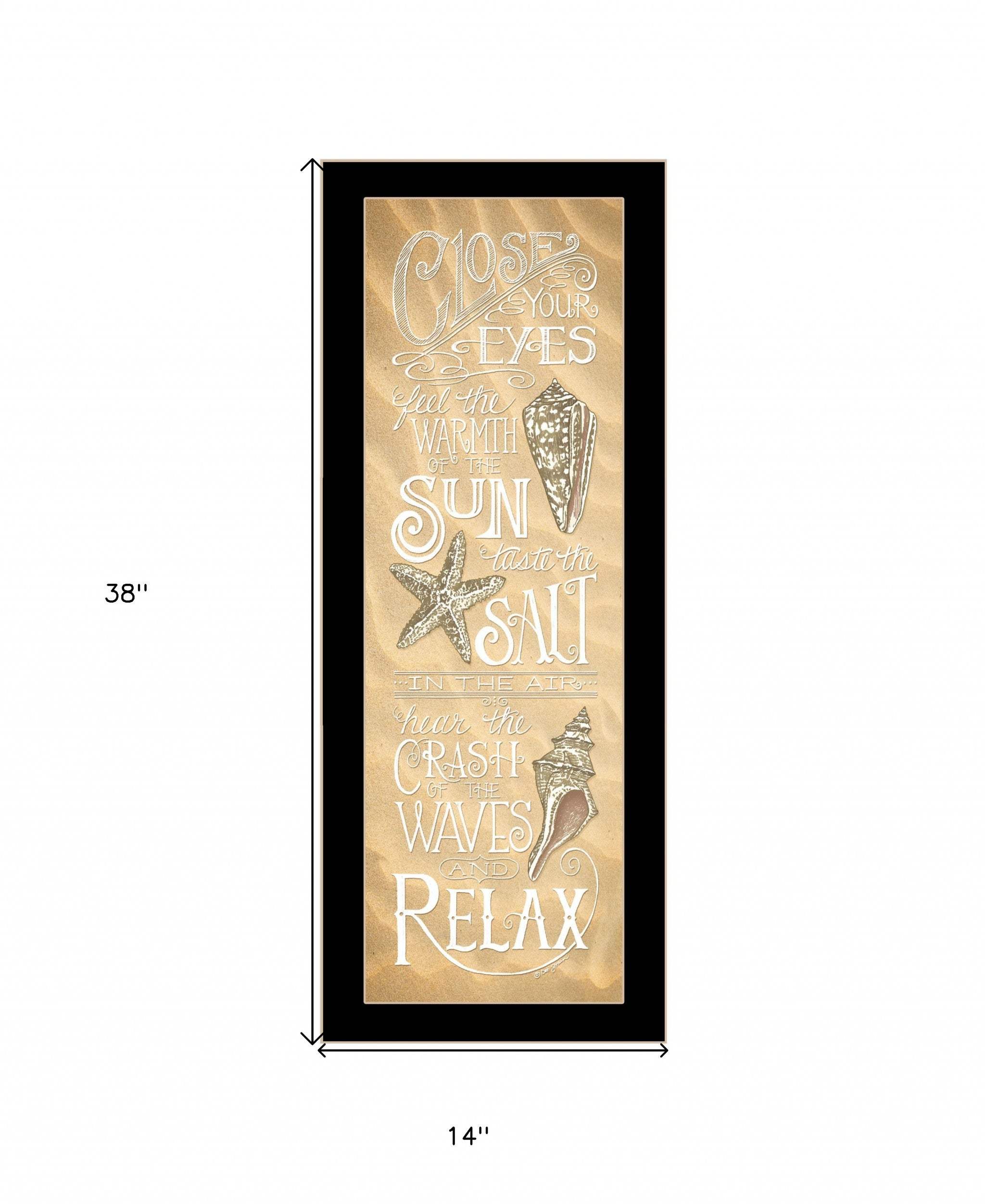 Close Your Eyes 1 Black Framed Print Wall Art - Homeroots - Flyclothing LLC