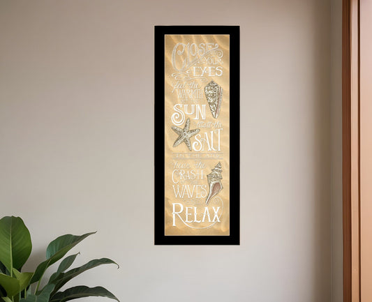 Close Your Eyes 1 Black Framed Print Wall Art - Homeroots