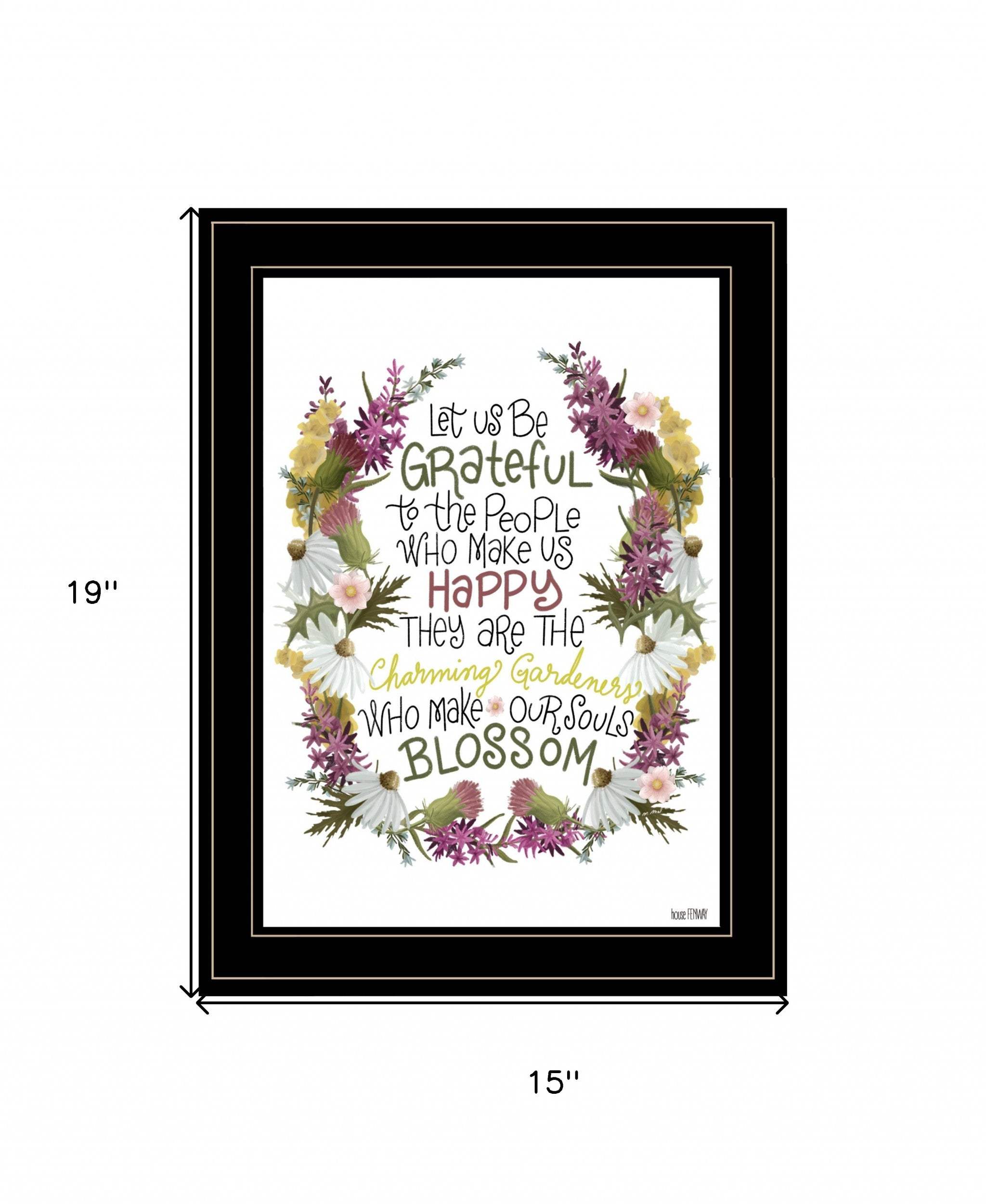 Charming Garden 1 Black Framed Print Wall Art - Homeroots - Flyclothing LLC
