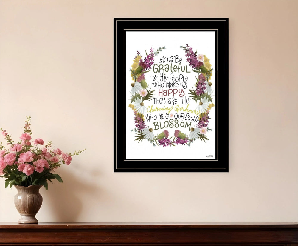 Charming Garden 1 Black Framed Print Wall Art - Homeroots