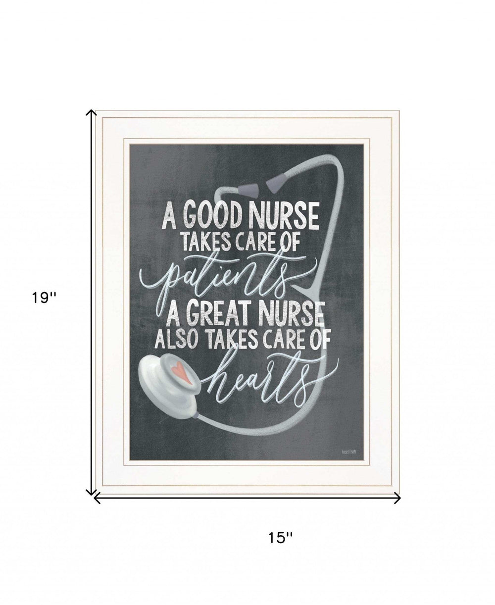 A Nurses Heart 1 White Framed Print Wall Art - Homeroots - Flyclothing LLC