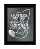 A Nurses Heart 2 Black Framed Print Wall Art - Homeroots