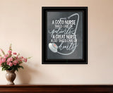A Nurses Heart 2 Black Framed Print Wall Art - Homeroots