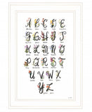Flower Alphabet 1 White Framed Print Wall Art - Homeroots
