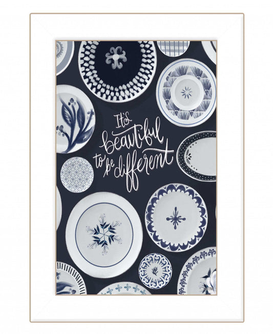 Its Beautiful to Be Different 1 White Framed Print Wall Art - Homeroots - Flyclothing LLC