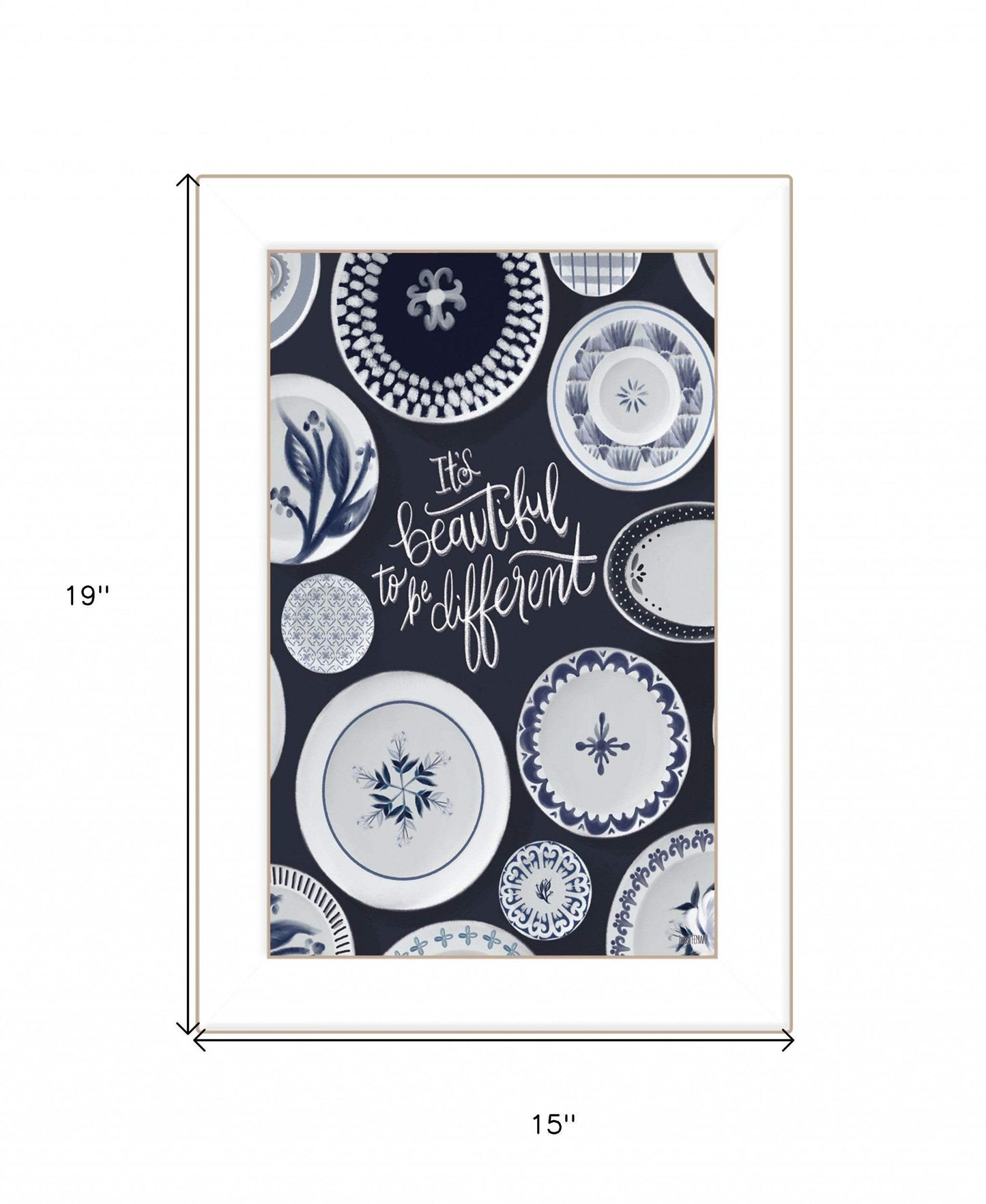 Its Beautiful to Be Different 1 White Framed Print Wall Art - Homeroots - Flyclothing LLC