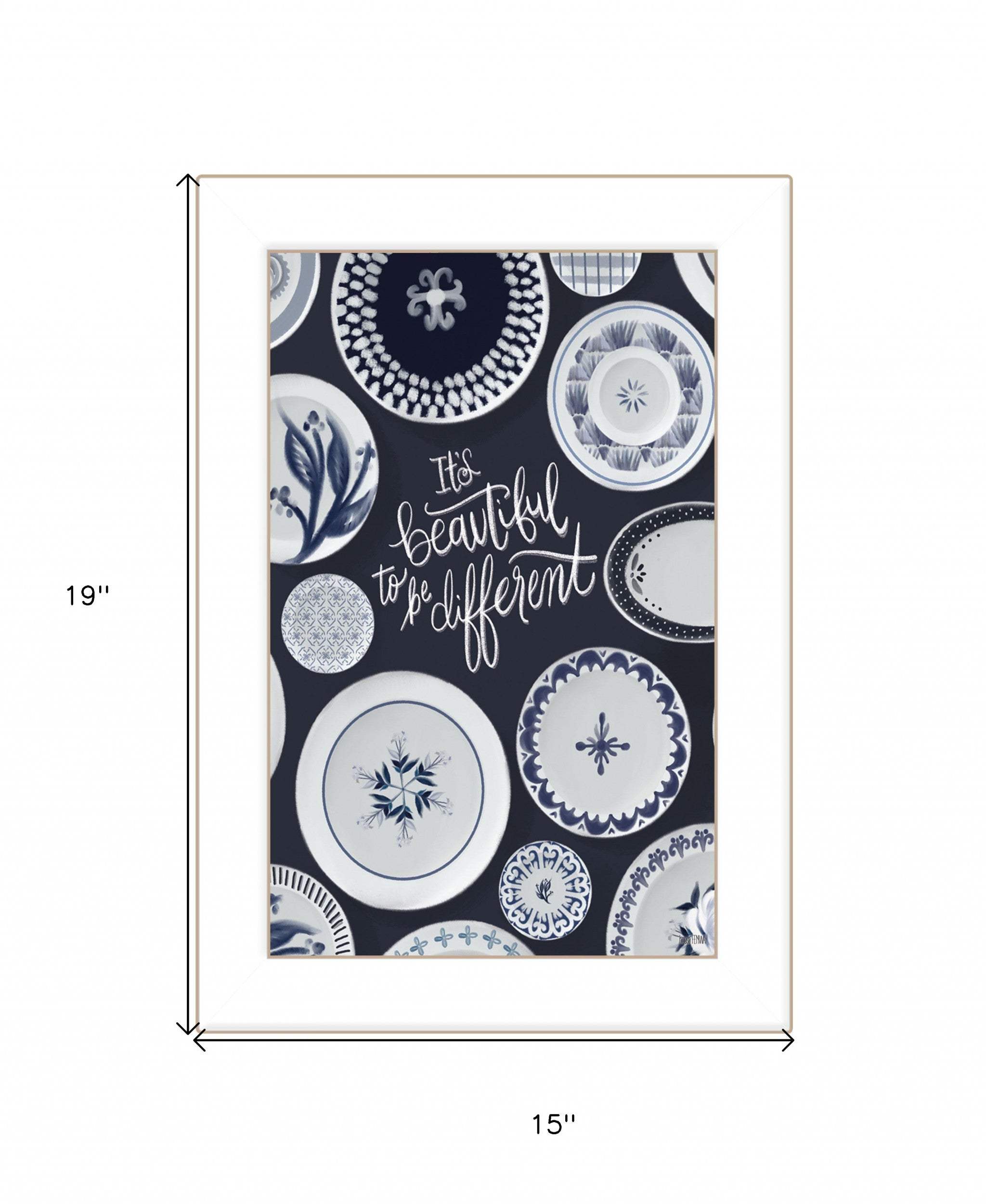 Its Beautiful to Be Different 1 White Framed Print Wall Art - Homeroots - Flyclothing LLC