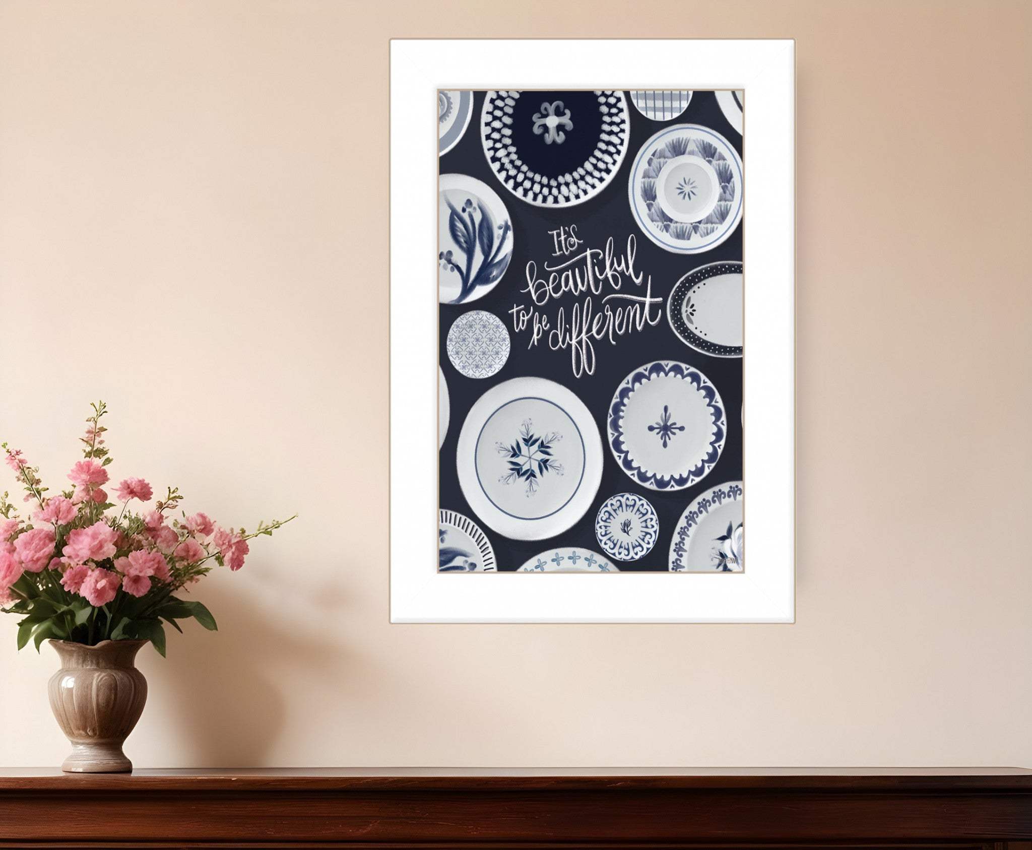 Its Beautiful to Be Different 1 White Framed Print Wall Art - Homeroots - Flyclothing LLC