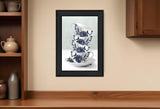 Tea Tower Blue 2 Black Framed Print Kitchen Wall Art - Homeroots