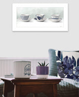 Cups and Saucers 1 White Framed Print Wall Art - Homeroots - Flyclothing LLC