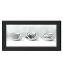 Cups and Saucers 2 Black Framed Print Wall Art - Homeroots