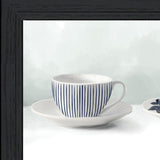 Cups and Saucers 2 Black Framed Print Wall Art - Homeroots
