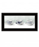 Cups and Saucers 3 Black Framed Print Wall Art - Homeroots