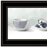 Cups and Saucers 3 Black Framed Print Wall Art - Homeroots - Flyclothing LLC