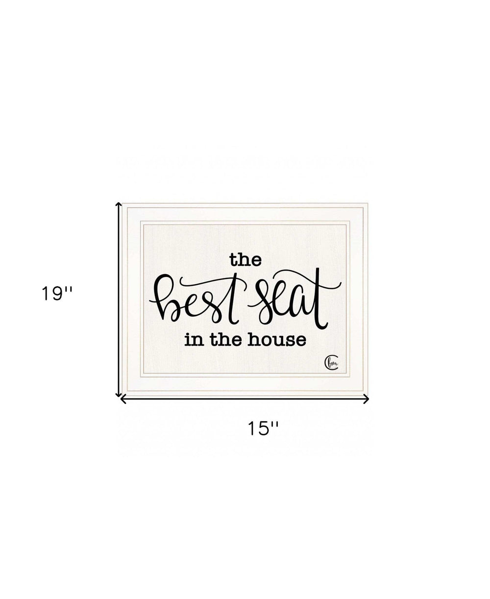 The Best Seat in the House 1 White Framed Print Bathroom Wall Art - Homeroots - Flyclothing LLC