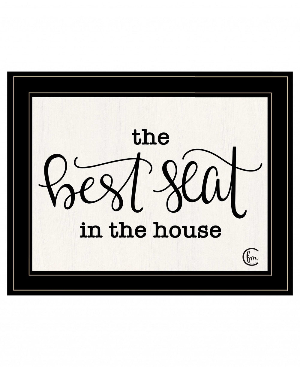 The Best Seat in the House 2 Black Framed Print Bathroom Wall Art - Homeroots - Flyclothing LLC