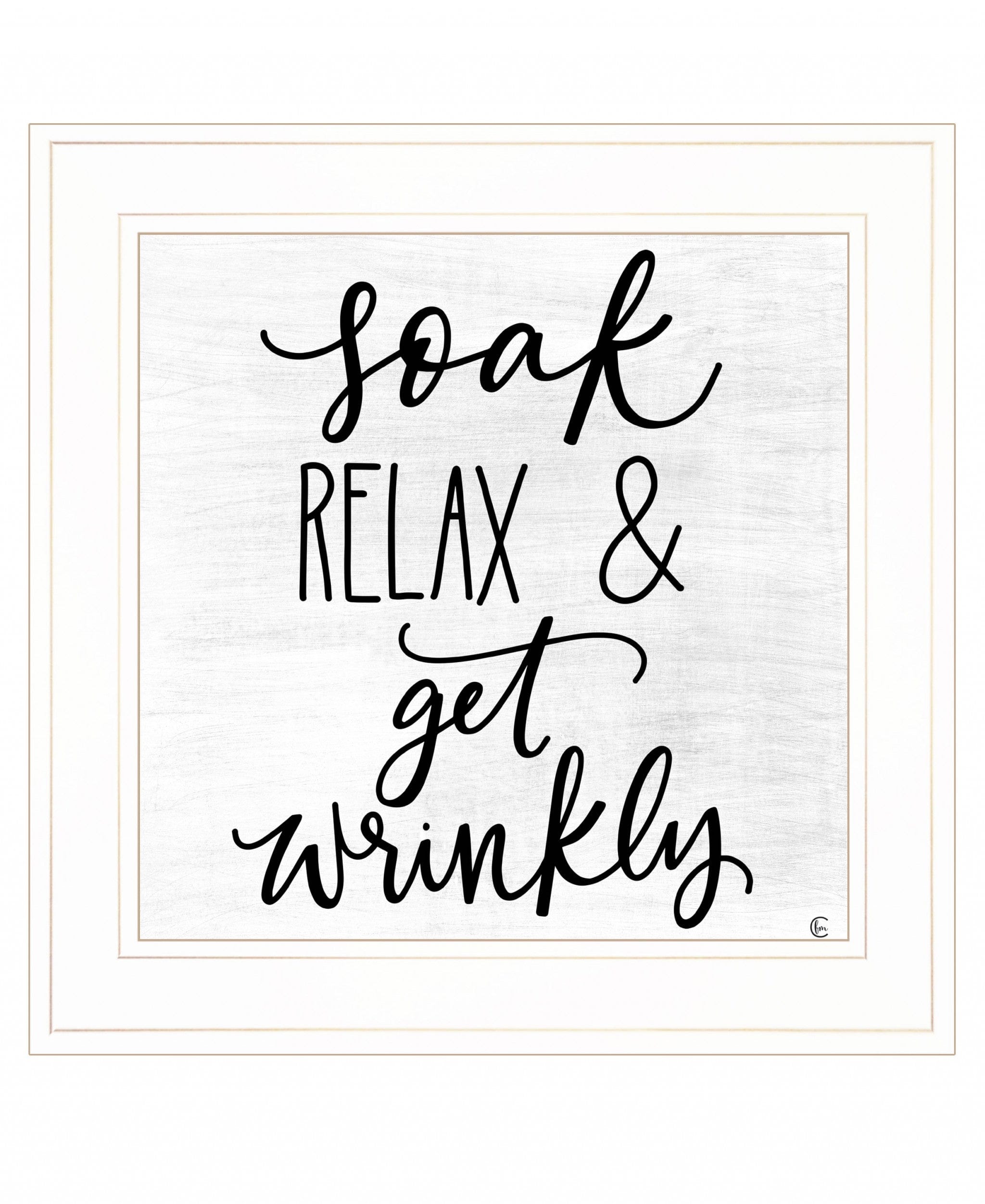 Lets Get Wrinkly 1 White Framed Print Bathroom Wall Art - Homeroots