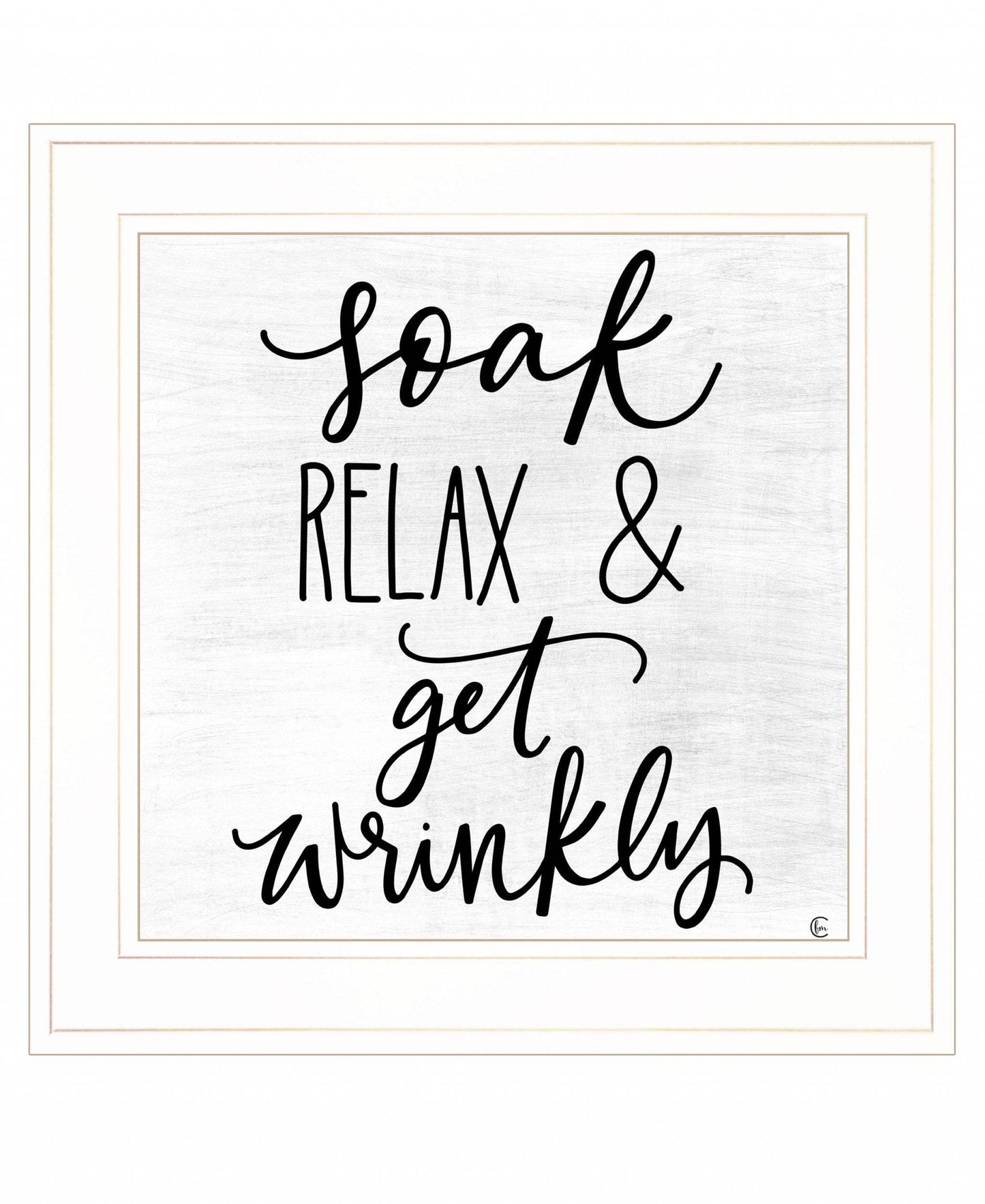 Lets Get Wrinkly 1 White Framed Print Bathroom Wall Art - Homeroots - Flyclothing LLC