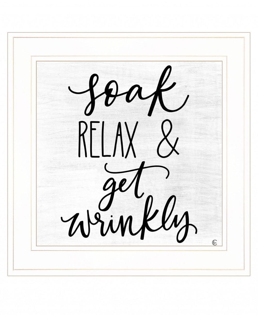 Lets Get Wrinkly 1 White Framed Print Bathroom Wall Art - Homeroots