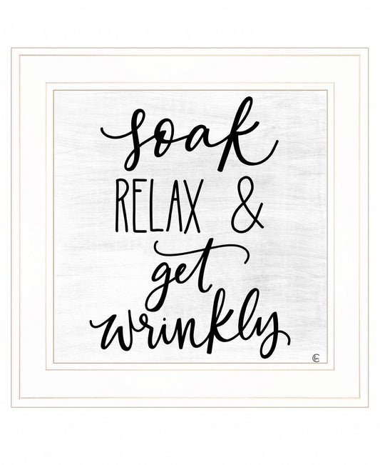 Lets Get Wrinkly 1 White Framed Print Bathroom Wall Art - Homeroots