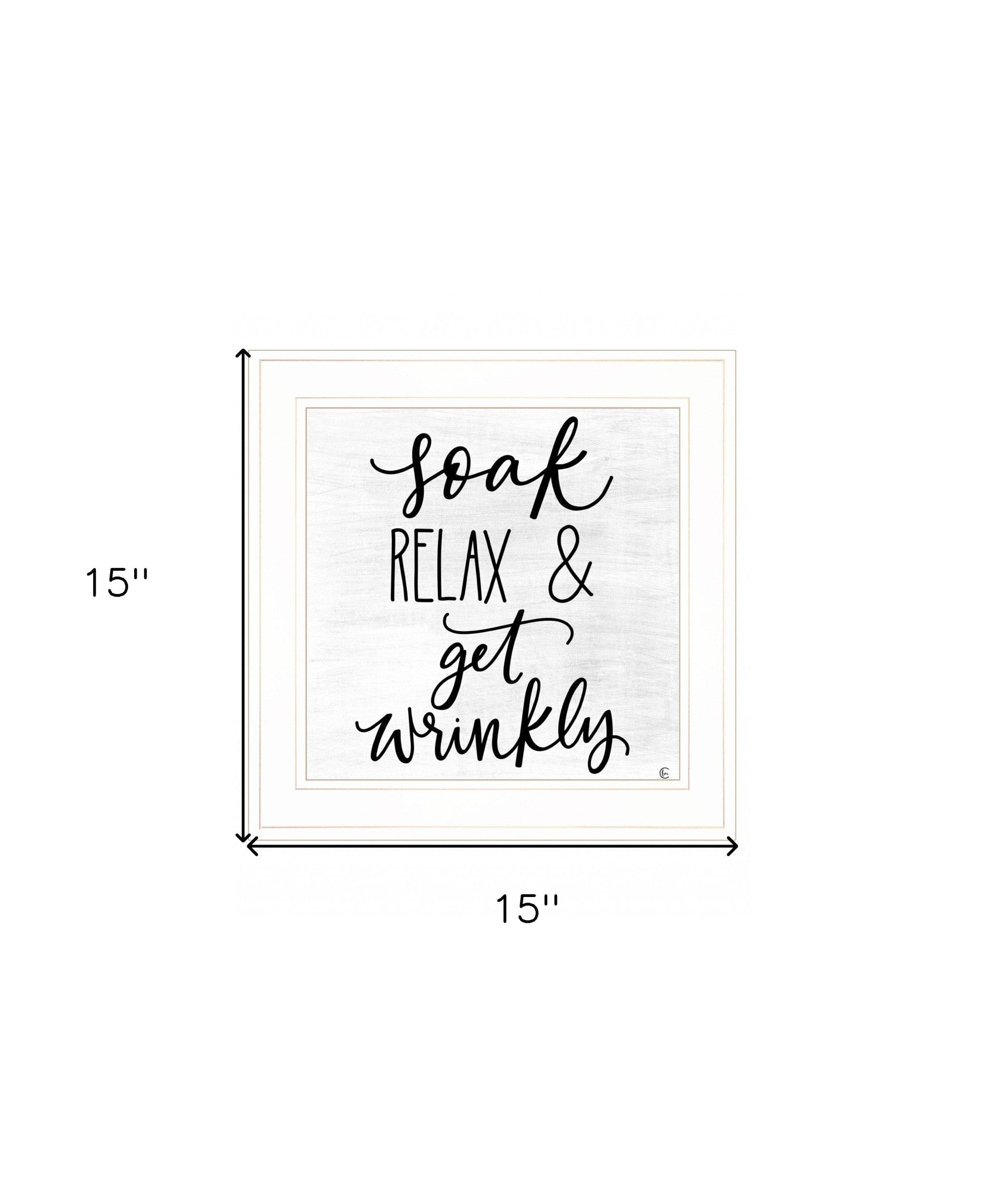 Lets Get Wrinkly 1 White Framed Print Bathroom Wall Art - Homeroots