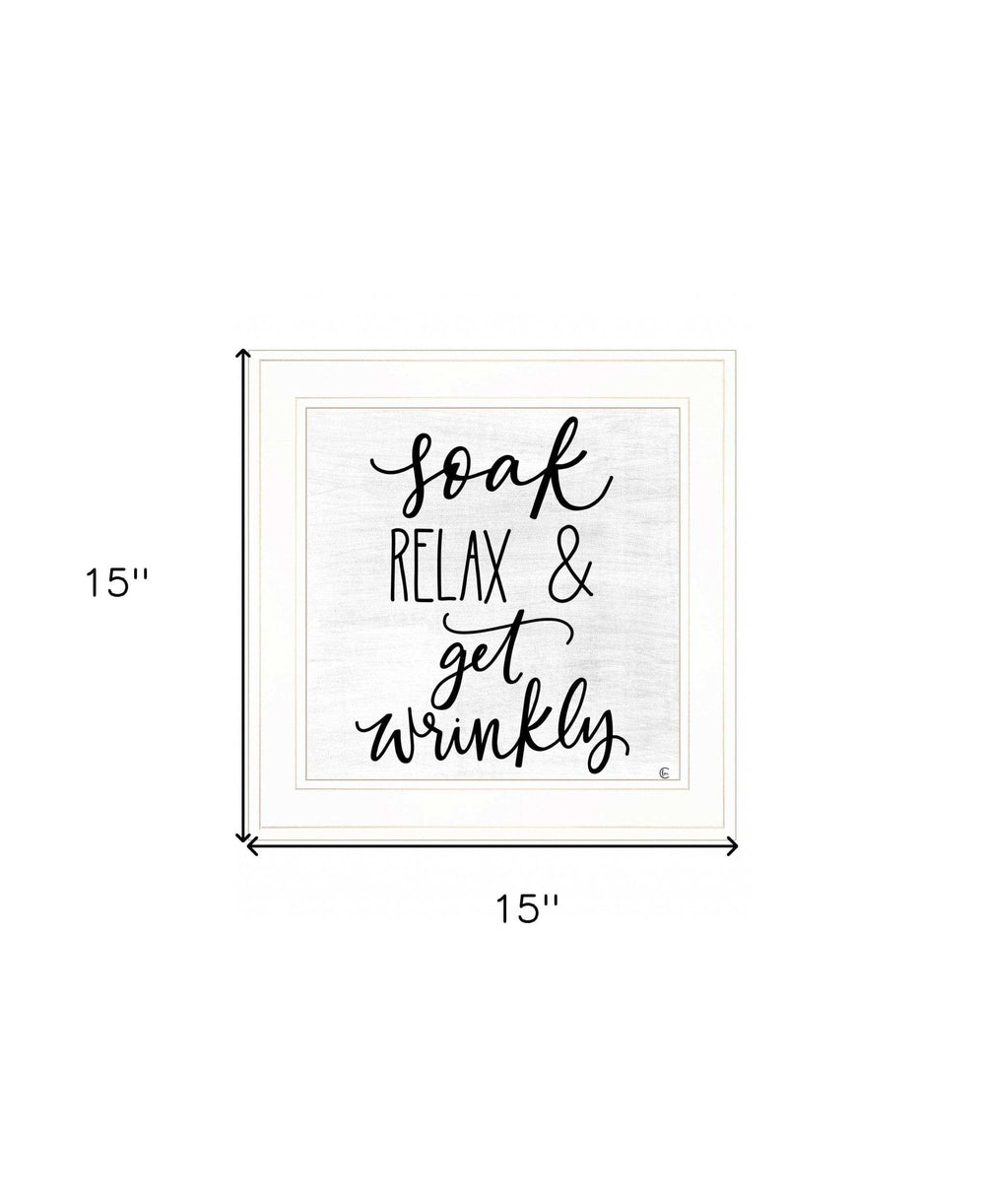 Lets Get Wrinkly 1 White Framed Print Bathroom Wall Art - Homeroots - Flyclothing LLC