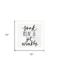 Lets Get Wrinkly 1 White Framed Print Bathroom Wall Art - Homeroots