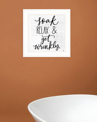 Lets Get Wrinkly 1 White Framed Print Bathroom Wall Art - Homeroots