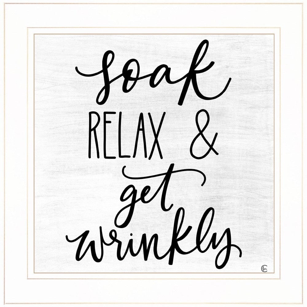 Lets Get Wrinkly 1 White Framed Print Bathroom Wall Art - Homeroots