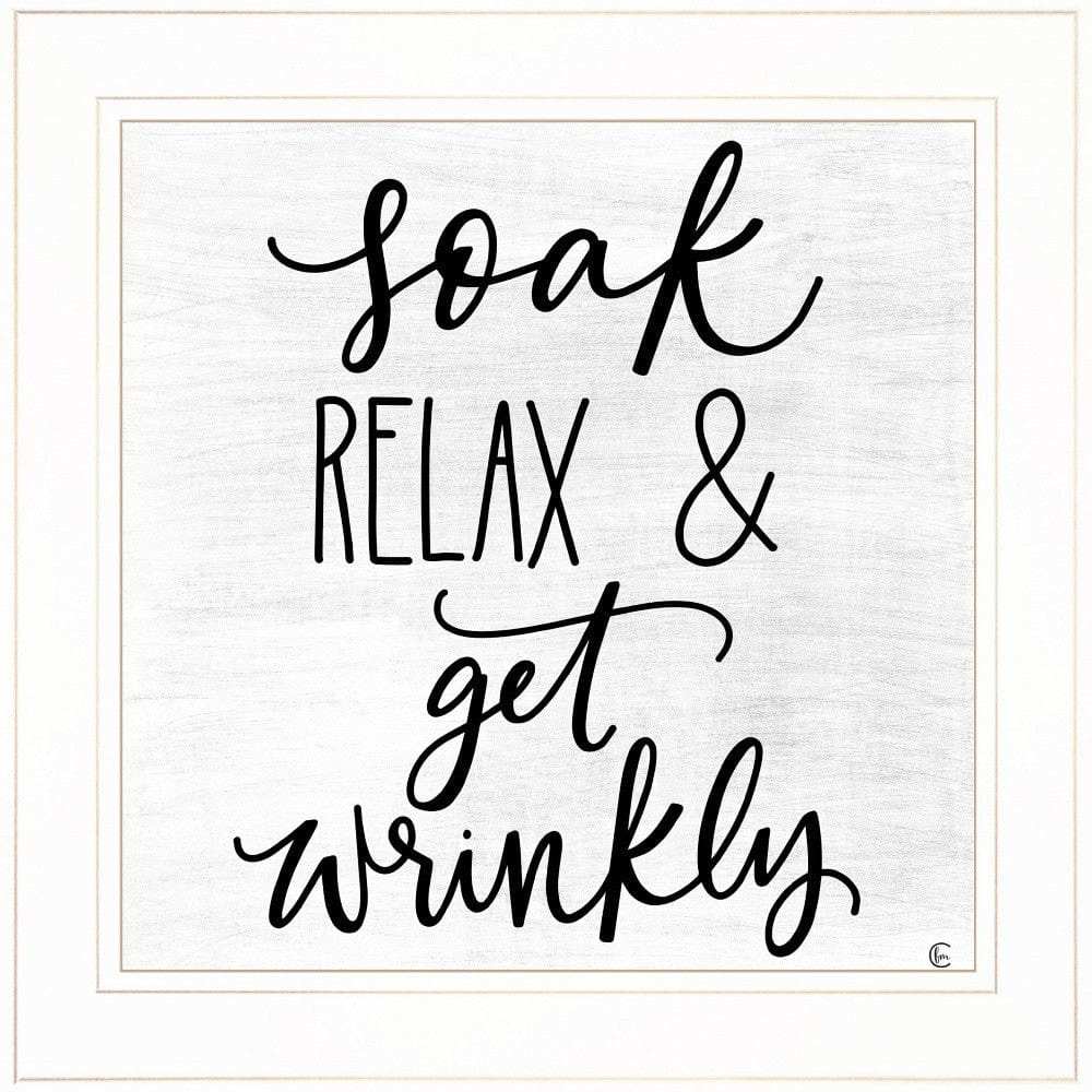 Lets Get Wrinkly 1 White Framed Print Bathroom Wall Art - Homeroots - Flyclothing LLC