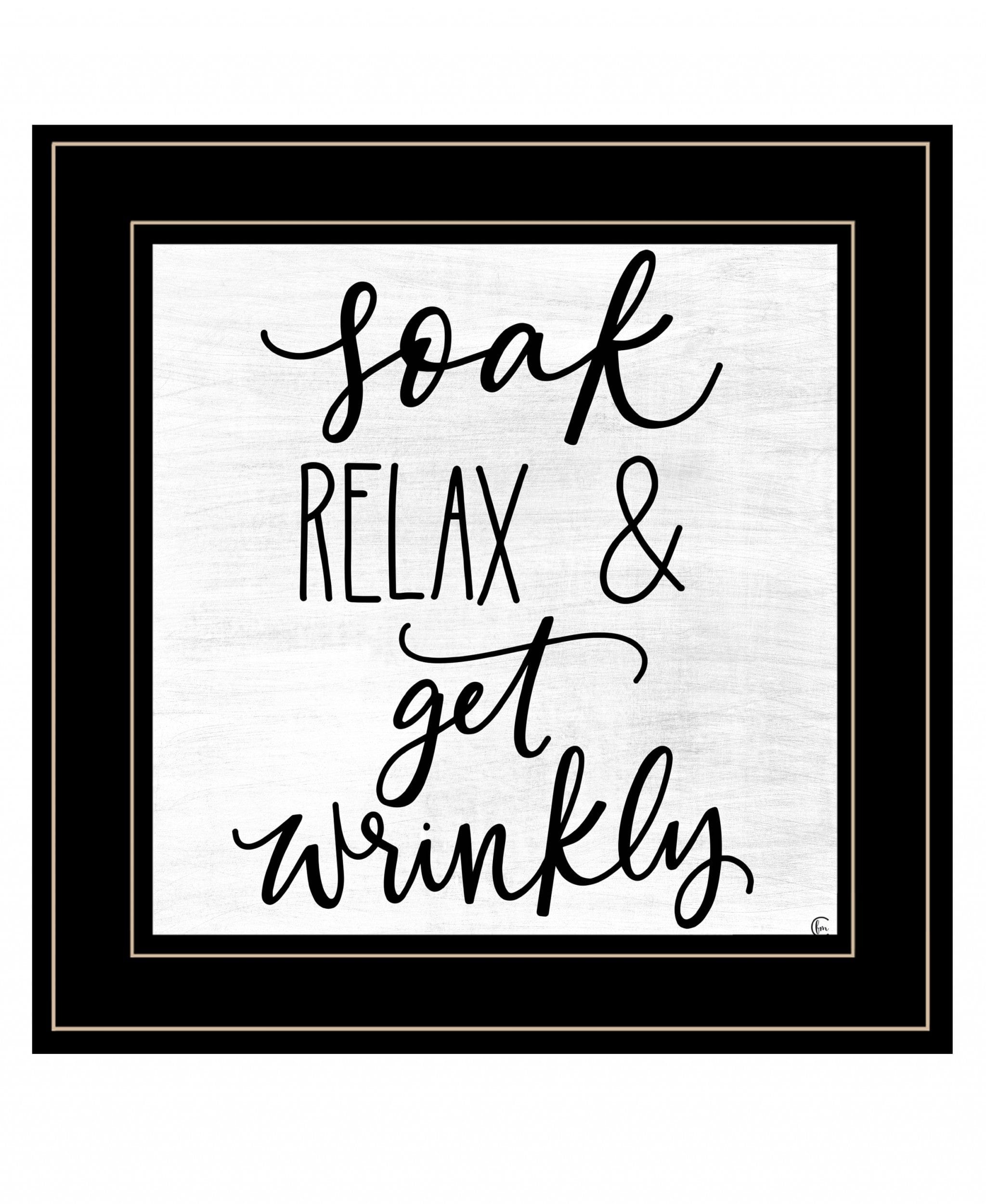 Lets Get Wrinkly 2 Black Framed Print Bathroom Wall Art - Homeroots