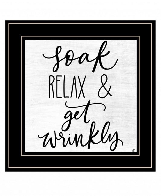 Lets Get Wrinkly 2 Black Framed Print Bathroom Wall Art - Homeroots