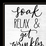 Lets Get Wrinkly 2 Black Framed Print Bathroom Wall Art - Homeroots - Flyclothing LLC
