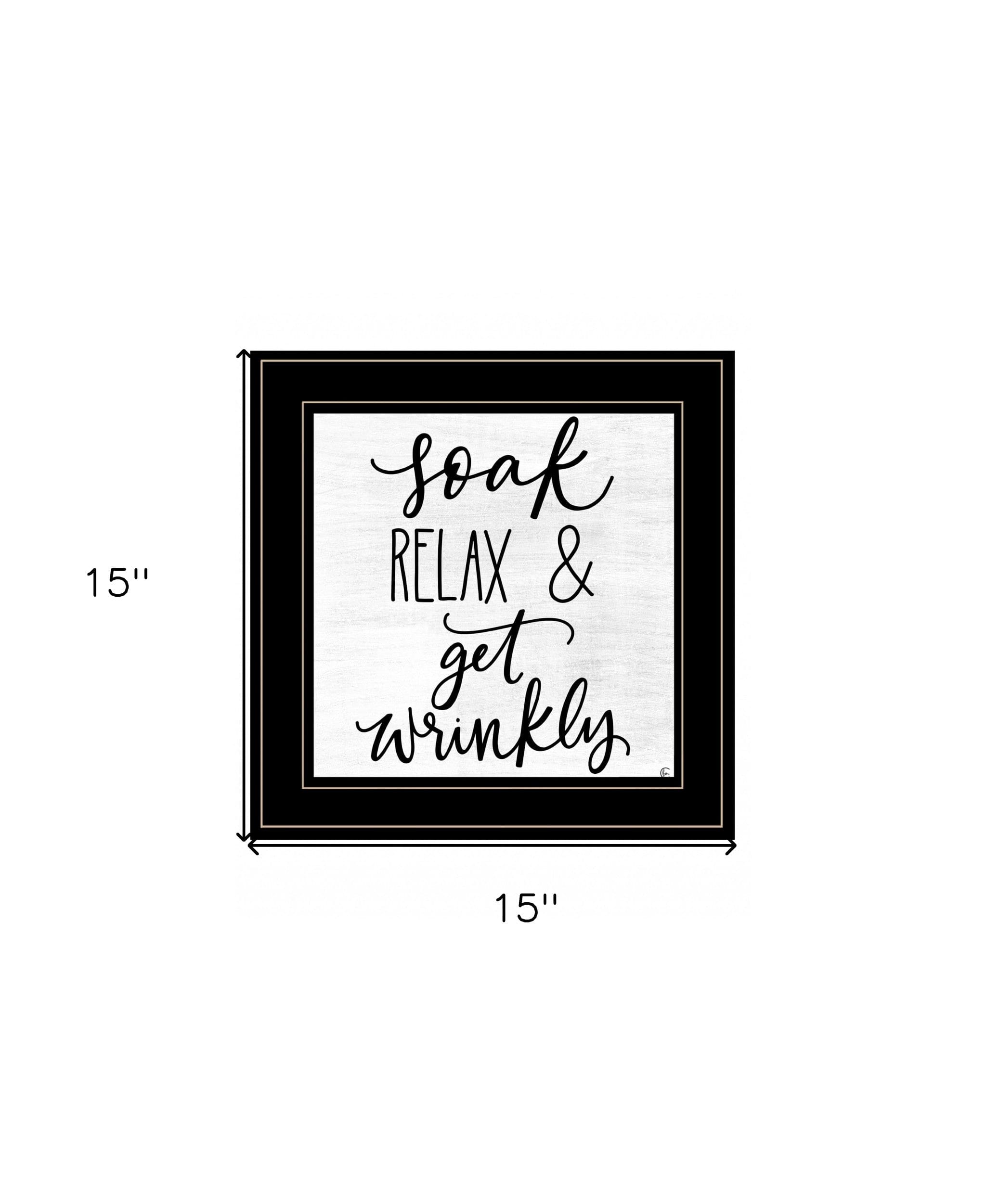 Lets Get Wrinkly 2 Black Framed Print Bathroom Wall Art - Homeroots