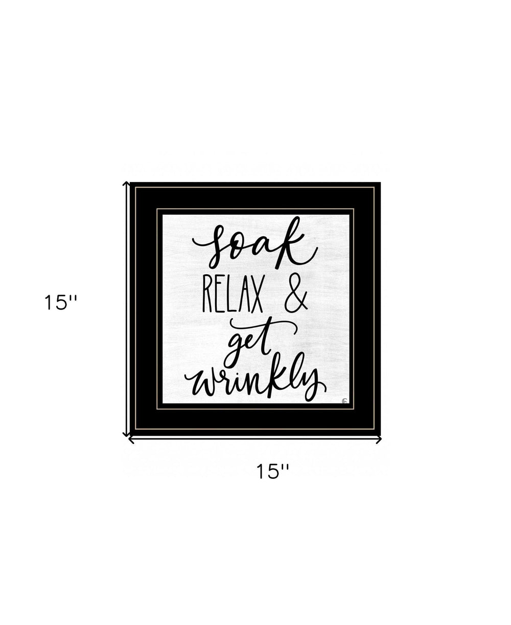 Lets Get Wrinkly 2 Black Framed Print Bathroom Wall Art - Homeroots - Flyclothing LLC