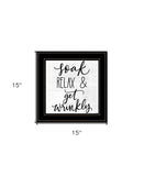 Lets Get Wrinkly 2 Black Framed Print Bathroom Wall Art - Homeroots - Flyclothing LLC