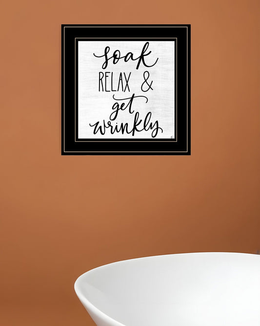 Lets Get Wrinkly 2 Black Framed Print Bathroom Wall Art - Homeroots