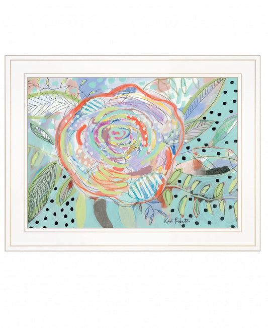 Bloom for Yourself 1 White Framed Print Wall Art - Homeroots