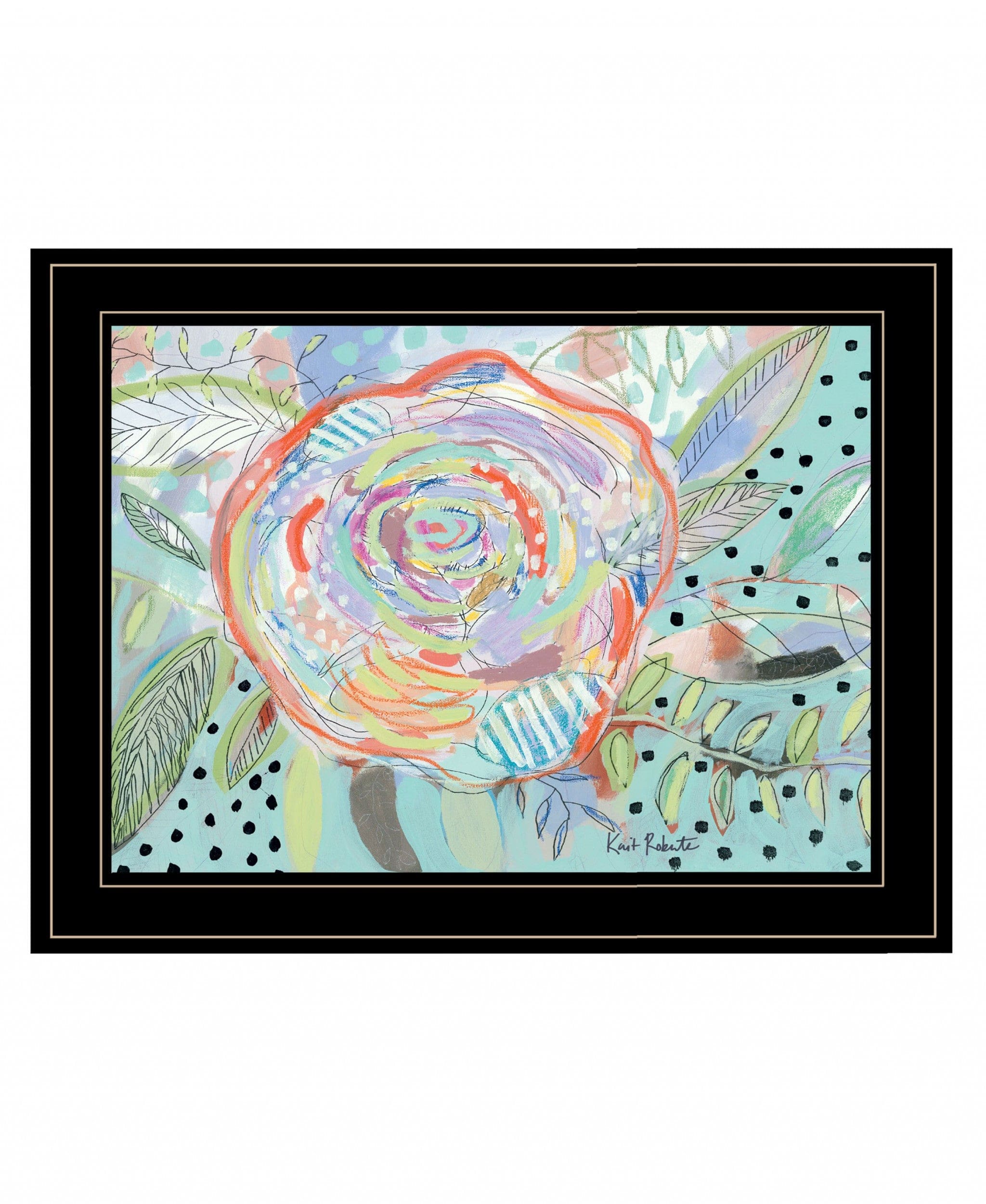Bloom for Yourself 2 Black Framed Print Wall Art - Homeroots